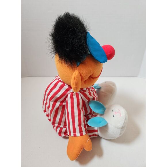 1996 TYCO Sing & Snore Ernie Plush – Sesame Street Talking Doll w/ Slippers - Picture 2 of 8